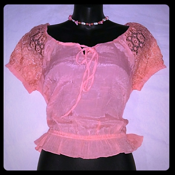 Anthropologie Tops - NWOT Anthologie E Hanger Peachy Pinkish Coral Summer Top